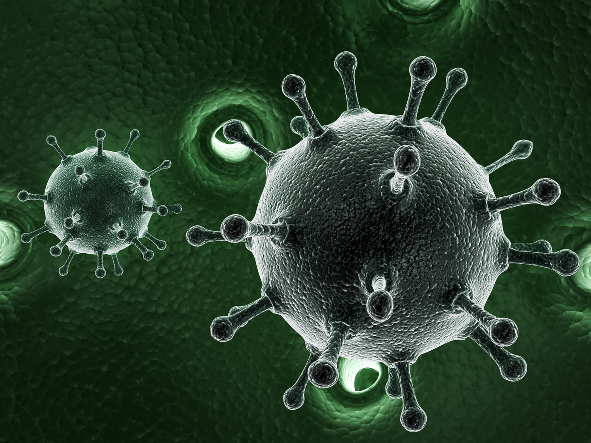 Hepatitis Virus – 3d rendered illustration